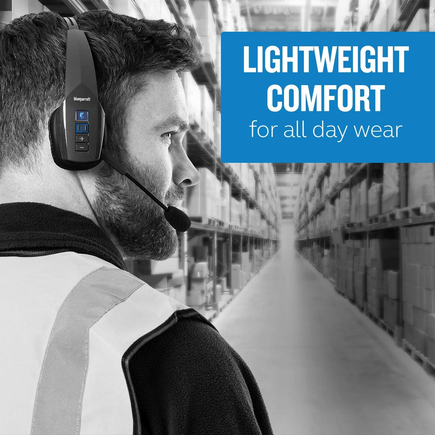 BlueParrott B350-XT Noise Cancelling Trucker Bluetooth Headset – Updated Design with Industry Leading Sound & Improved Comfort, Extended Wireless Range - Ideal for Anyone On-The-Go, Black - Image 3